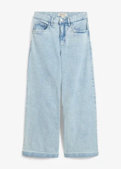 Jean large, taille haute, raccourci