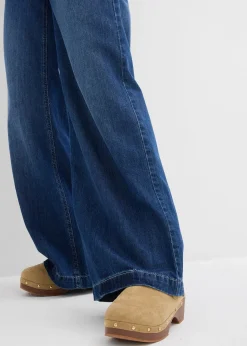 Jean large taille haute, toile ultra-douce