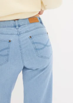 Jean large taille mi-haute, extensible