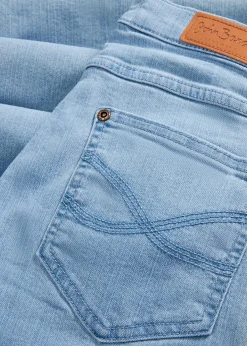 Jean large taille mi-haute, extensible