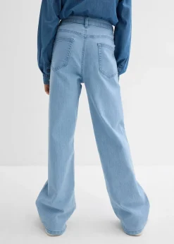 Jean large taille mi-haute