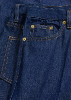 Jean large taille mi-haute