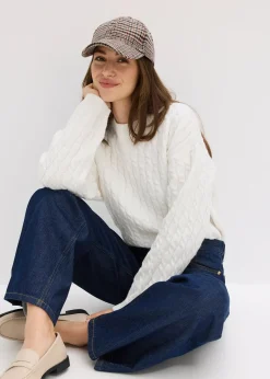 Jean large taille mi-haute