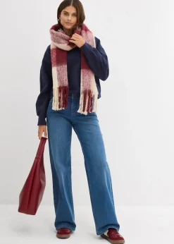 Jean large taille mi-haute