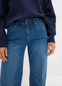 Jean large taille mi-haute