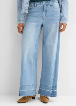 Jean large taille mi-haute