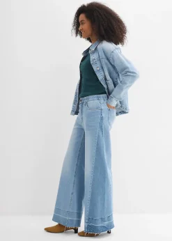 Jean large taille mi-haute