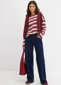 Jean large taille mi-haute