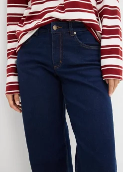 Jean large taille mi-haute