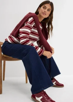 Jean large taille mi-haute