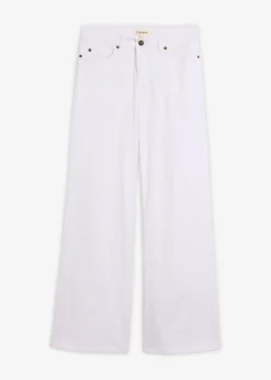 Jean large taille mi-haute, extensible