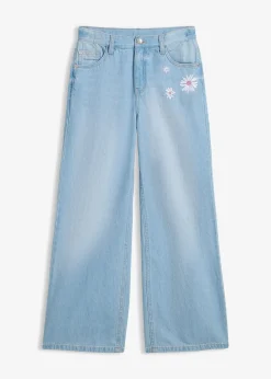 Jean large taille mi-haute