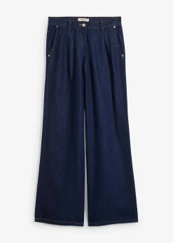 Jean large taille mi-haute