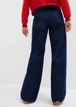 Jean large taille mi-haute