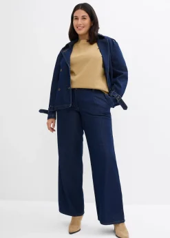 Jean large taille mi-haute