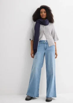 Jean large taille mi-haute