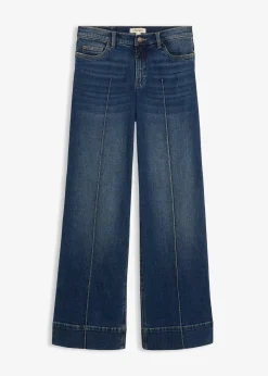 Jean large taille mi-haute, long