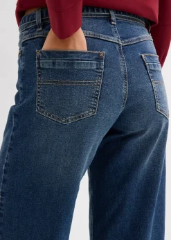 Jean large taille mi-haute, long