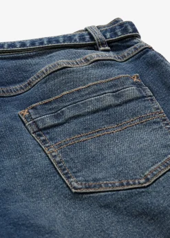 Jean large taille mi-haute, long