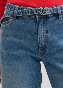 Jean large taille mi-haute, long