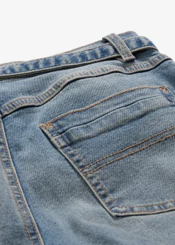 Jean large taille mi-haute, long