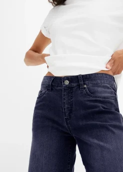 Jean large taille mi-haute, extensible