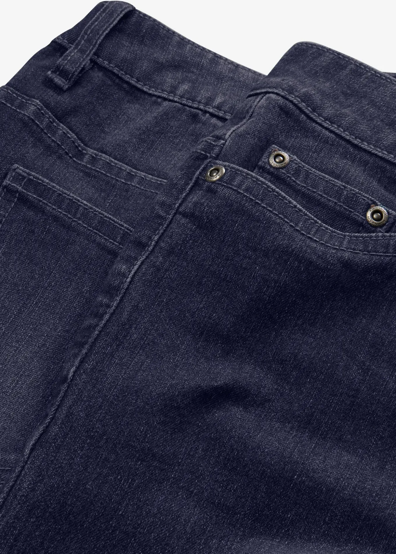 Jean large taille mi-haute, extensible