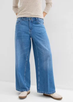 Jean large taille mi-haute