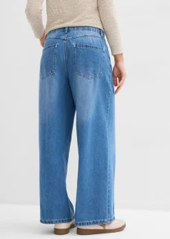 Jean large taille mi-haute