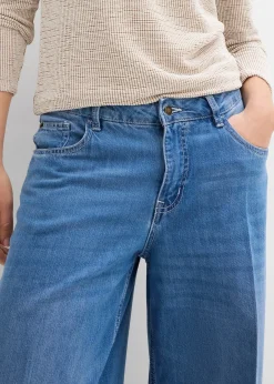 Jean large taille mi-haute