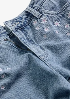 Jean large taille mi-haute, coton