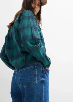 Jean large taille mi-haute