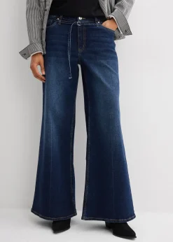 Jean large taille mi-haute