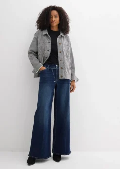 Jean large taille mi-haute