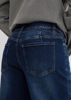 Jean large taille mi-haute