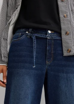 Jean large taille mi-haute