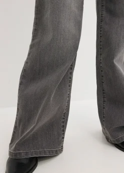 Jean large taille mi-haute, extensible