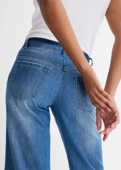 Jean large taille mi-haute