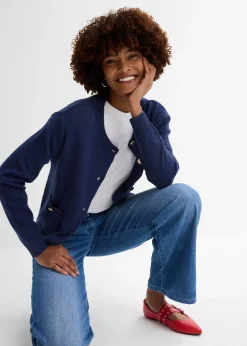 Jean large taille mi-haute