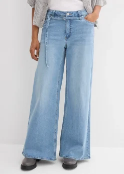 Jean large taille mi-haute