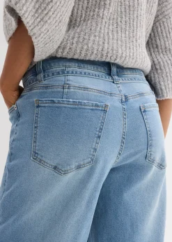 Jean large taille mi-haute