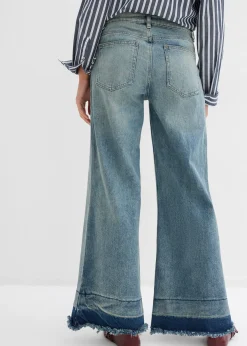 Jean large taille mi-haute