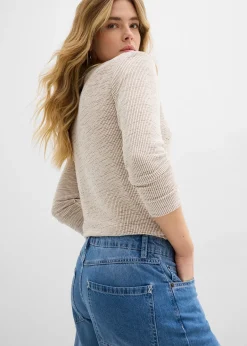 Jean large taille mi-haute