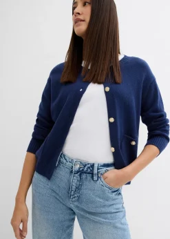 Jean large, taille mi-haute, peu extensible, longueur sol