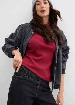 Jean large taille mi-haute, longueur sol