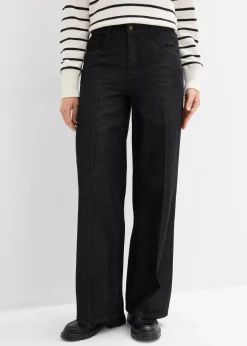 Jean large taille mi-haute