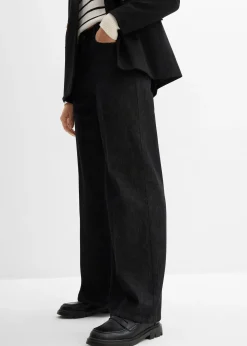 Jean large taille mi-haute