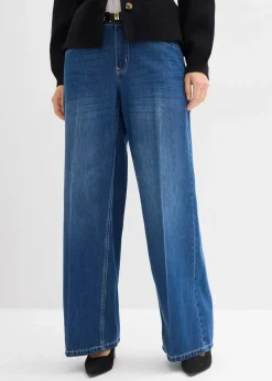 Jean large taille mi-haute