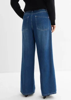 Jean large taille mi-haute