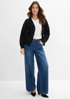 Jean large taille mi-haute